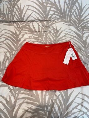 L Lilly Pulitzer Harriot skort - Mizner Red, Meryl yarn UPF 50